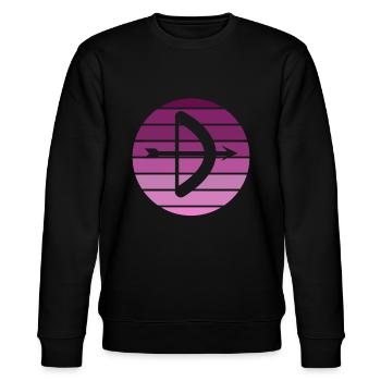 Archery Gift Saying Archery - Stanley/Stella CHANGER Unisex Organic Sweatshirt - black - Front - Nik (191cm) & Marisol (170cm)
