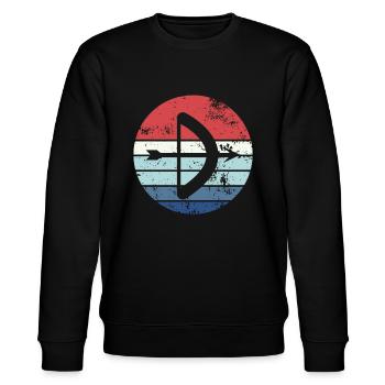 Archery Gift Saying Archery - Stanley/Stella CHANGER Unisex Organic Sweatshirt - black - Front - Nik (191cm) & Marisol (170cm)