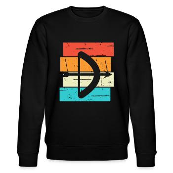 Archery Gift Saying Archery - Stanley/Stella CHANGER Unisex Organic Sweatshirt - black - Front - Nik (191cm) & Marisol (170cm)