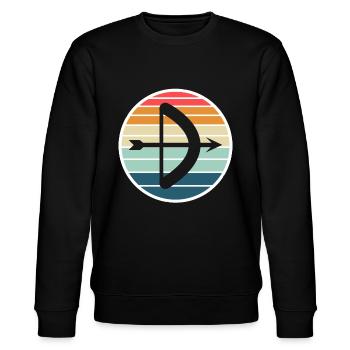 Archery Gift Saying Archery - Stanley/Stella CHANGER Unisex Organic Sweatshirt - black - Front - Nik (191cm) & Marisol (170cm)