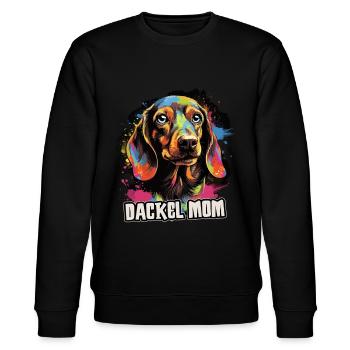 Dackel Hund Geschenk Spruch - Stanley/Stella Unisex Bio-Sweatshirt CHANGER  - Schwarz - Vorne - Nik (191cm) & Marisol (170cm)