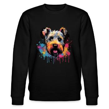 Airedale Terrier Dog Cadeau Dire - Sweat bio CHANGER Stanley/Stella Unisexe - noir - Devant - Nik (191cm) & Marisol (170cm)