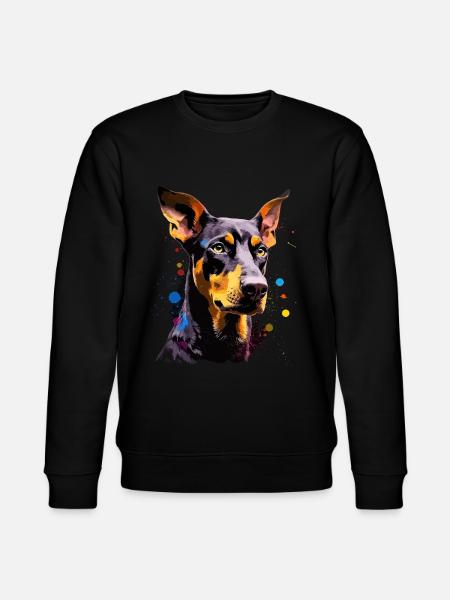 Doberman Dog Gift Saying - Stanley/Stella CHANGER Unisex Organic Sweatshirt - black