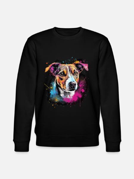 Jack Russel Hund Geschenk Spruch - Stanley/Stella Unisex Bio-Sweatshirt CHANGER - Schwarz