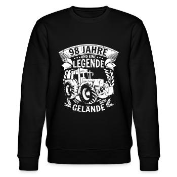 Landwirt Geschenk 98. Geburtstag 98 Jahre - Stanley/Stella Unisex Bio-Sweatshirt CHANGER  - Schwarz - Vorne - Nik (191cm) & Marisol (170cm)
