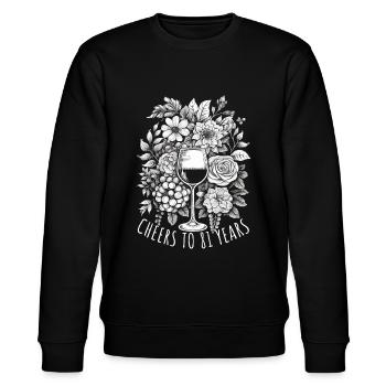 Geburtstag 81 Jahre Geschenk Spruch - Stanley/Stella Unisex Bio-Sweatshirt CHANGER  - Schwarz - Vorne - Nik (191cm) & Marisol (170cm)