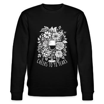 Geburtstag 98 Jahre Geschenk Spruch - Stanley/Stella Unisex Bio-Sweatshirt CHANGER  - Schwarz - Vorne - Nik (191cm) & Marisol (170cm)