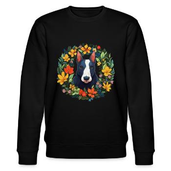 Bull Terrier Bull Terrier Chien Cadeau - Sweat bio CHANGER Stanley/Stella Unisexe - noir - Devant - Nik (191cm) & Marisol (170cm)