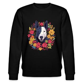 Bull Terrier Bull Terrier Chien Cadeau - Sweat bio CHANGER Stanley/Stella Unisexe - noir - Devant - Nik (191cm) & Marisol (170cm)