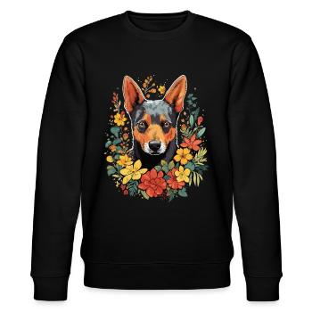 Cattle Dog Hund Geschenk - Stanley/Stella Unisex Bio-Sweatshirt CHANGER  - Schwarz - Vorne - Nik (191cm) & Marisol (170cm)