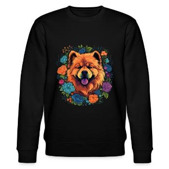 Chow Chow Chien Cadeau - Sweat bio CHANGER Stanley/Stella Unisexe - noir - Devant - Nik (191cm) & Marisol (170cm)