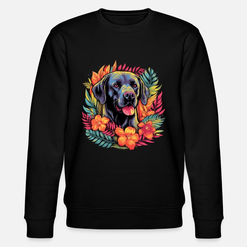 Labrador Hund Geschenk - Stanley/Stella Unisex Bio-Sweatshirt CHANGER  - Schwarz