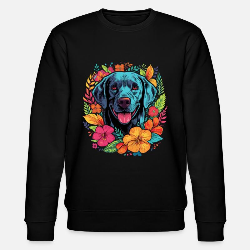 Labrador Hund Geschenk - Stanley/Stella Unisex Bio-Sweatshirt CHANGER  - Schwarz
