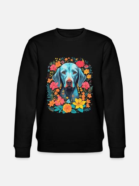 Weimaraner Hund Geschenk - Stanley/Stella Unisex Bio-Sweatshirt CHANGER - Schwarz