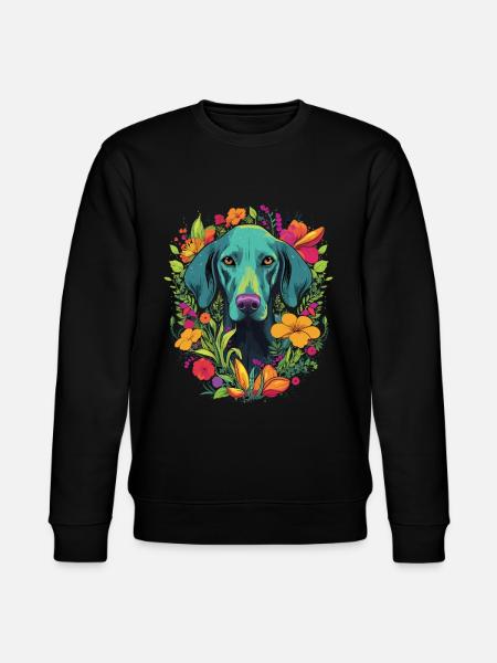 Weimaraner Hund Geschenk - Stanley/Stella Unisex Bio-Sweatshirt CHANGER - Schwarz