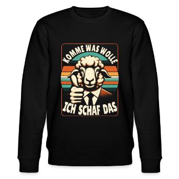 Motivation Geschenk Prüfung Schule Abitur Sprüche - Stanley/Stella Unisex Bio-Sweatshirt CHANGER  - Schwarz - Vorne - Nik (191cm) & Marisol (170cm)