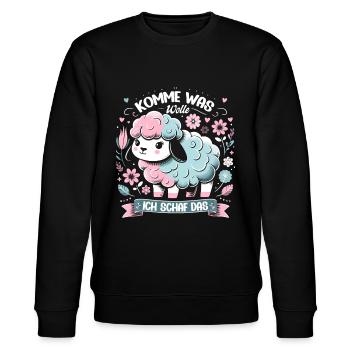 Motivation Geschenk Prüfung Schule Abitur Sprüche - Stanley/Stella Unisex Bio-Sweatshirt CHANGER  - Schwarz - Vorne - Nik (191cm) & Marisol (170cm)