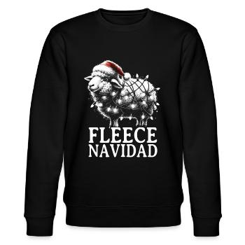Fleece Navidad Christmas Gift Funny Sayings - Stanley/Stella CHANGER Unisex Organic Sweatshirt - black - Front - Nik (191cm) & Marisol (170cm)