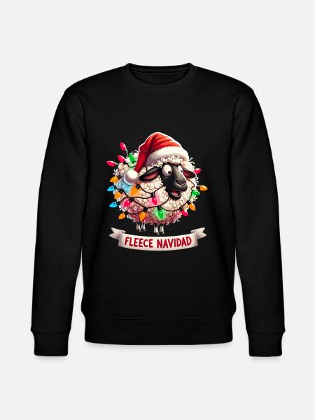 Fleece Navidad Weihnachten Geschenk Lustig Sprüche - Stanley/Stella Unisex Bio-Sweatshirt CHANGER  - Schwarz
