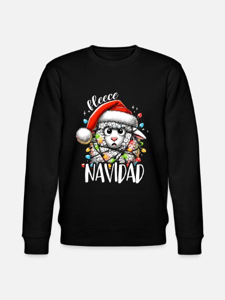 Fleece Navidad Weihnachten Geschenk Lustig Sprüche - Stanley/Stella Unisex Bio-Sweatshirt CHANGER - Schwarz