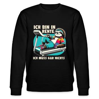 Rentner Geschenk Ruhestand Lustig Sport - Stanley/Stella Unisex Bio-Sweatshirt CHANGER  - Schwarz - Vorne - Nik (191cm) & Marisol (170cm)