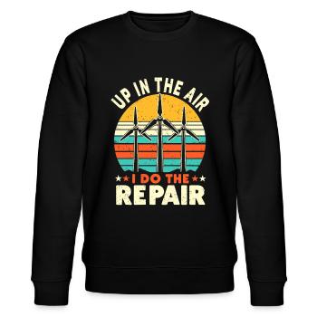 Pinwheel Climber Industrial Climber Gift - Stanley/Stella CHANGER Unisex Organic Sweatshirt - black - Front - Nik (191cm) & Marisol (170cm)