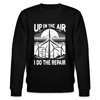 Pinwheel Climber Industrial Climber Gift - Stanley/Stella CHANGER Unisex Organic Sweatshirt - black - Front - Nik (191cm) & Marisol (170cm)