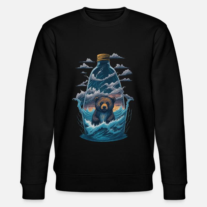 Bouteille d’ours - Sweat bio CHANGER Stanley/Stella Unisexe - noir