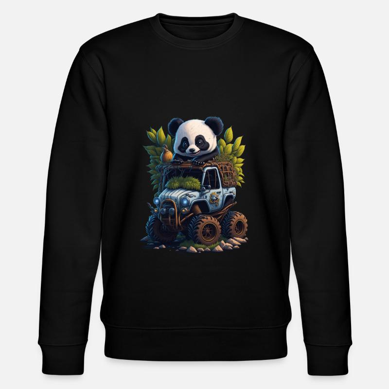Panda Monstertruck - Stanley/Stella Unisex Bio-Sweatshirt CHANGER  - Schwarz