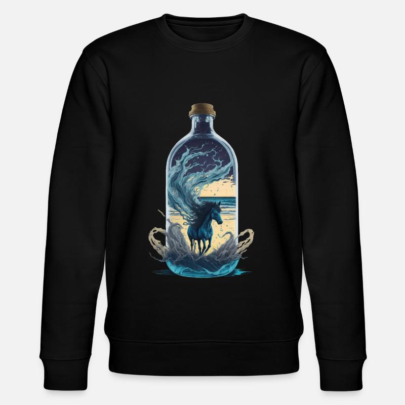 Bouteille de cheval - Sweat bio CHANGER Stanley/Stella Unisexe - noir