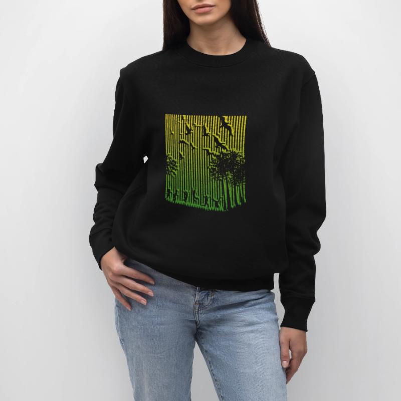 Illusion, bar code Stanley/Stella CHANGER Unisex Organic Sweatshirt