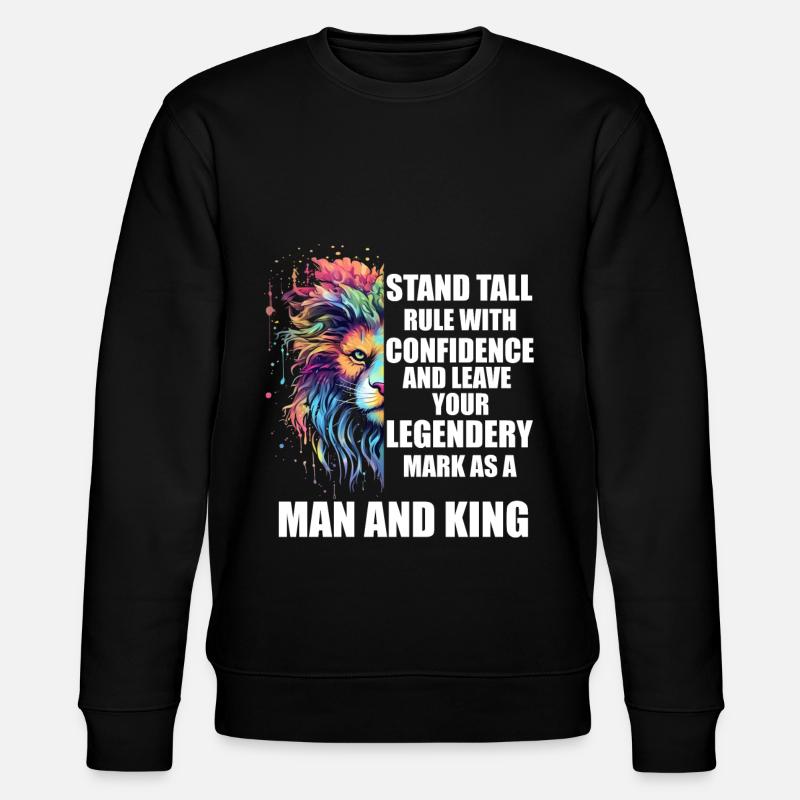 Man and King - Stanley/Stella Unisex Bio-Sweatshirt CHANGER  - Schwarz