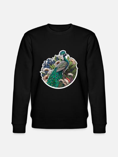 Schöner Pfau - Stanley/Stella Unisex Bio-Sweatshirt CHANGER - Schwarz