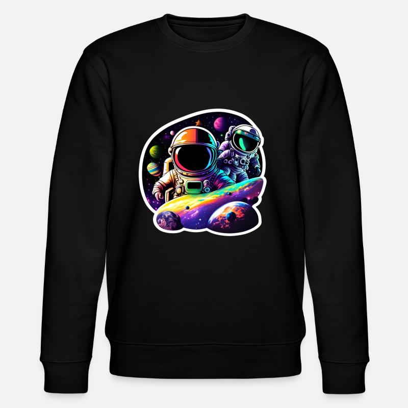 Astronauts in Space - Stanley/Stella CHANGER Unisex Organic Sweatshirt - black