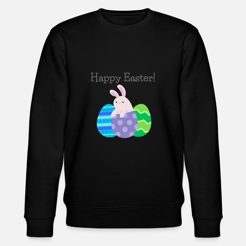 Frohe Ostern - Stanley/Stella Unisex Bio-Sweatshirt CHANGER  - Schwarz