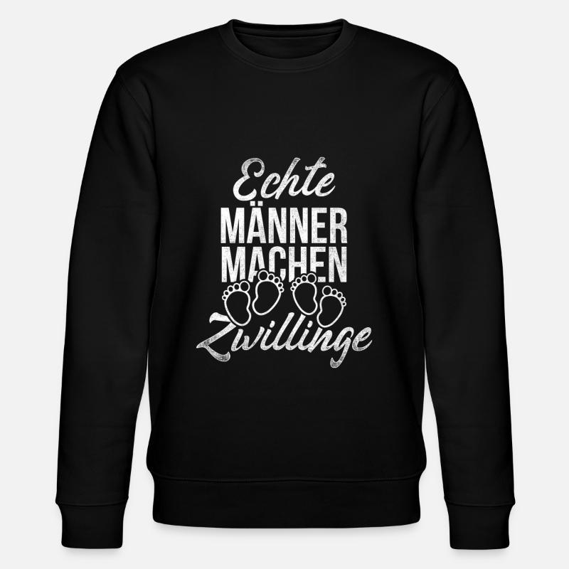 Männer Zwillinge Schwangerschaft - Stanley/Stella Unisex Bio-Sweatshirt CHANGER - Schwarz