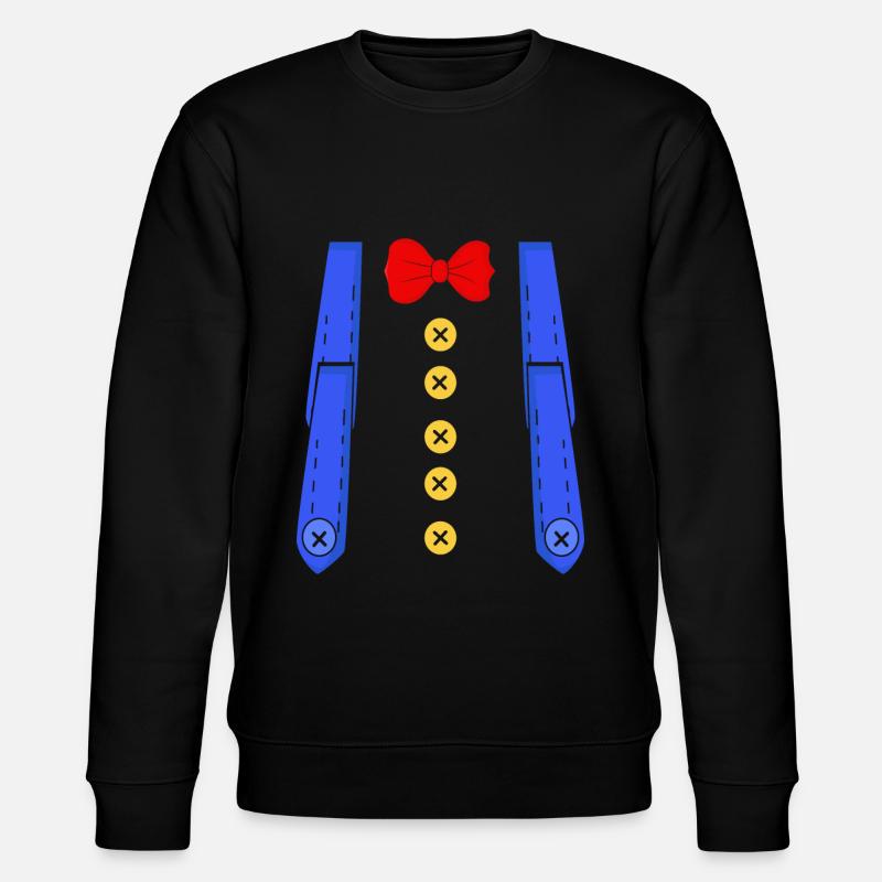 Clown braces Mardi Gras costume - Stanley/Stella CHANGER Unisex Organic Sweatshirt - black
