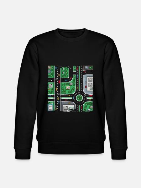 Play mat play carpet - Stanley/Stella CHANGER Unisex Organic Sweatshirt - black