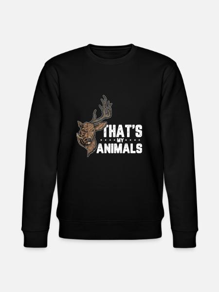 Sanglier sanglier cerf chasseur - Sweat bio CHANGER Stanley/Stella Unisexe - noir