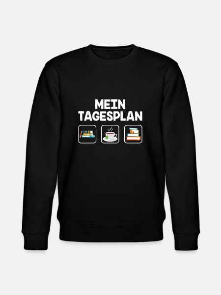 Bücher lesen Tee trinken - Stanley/Stella Unisex Bio-Sweatshirt CHANGER  - Schwarz