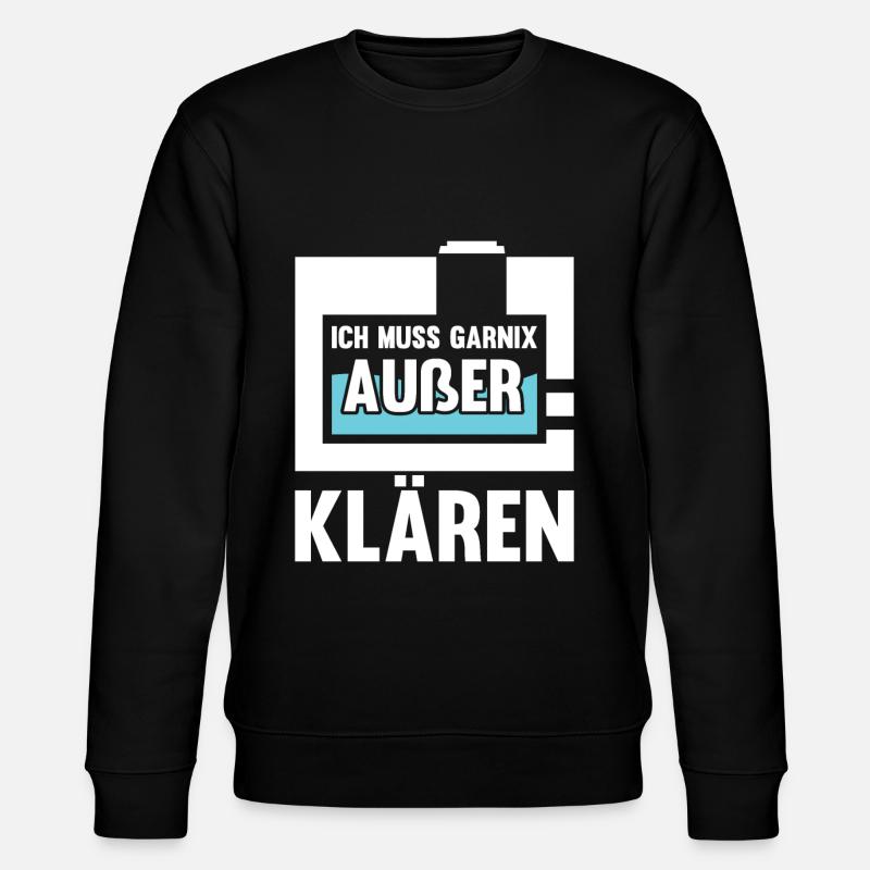 Fachkraft Abwassertechnik Kläranlage - Stanley/Stella Unisex Bio-Sweatshirt CHANGER  - Schwarz