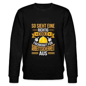Arbeitssicherheit Fachkraft Sifa - Stanley/Stella Unisex Bio-Sweatshirt CHANGER  - Schwarz - Vorne - Nik (191cm) & Marisol (170cm)