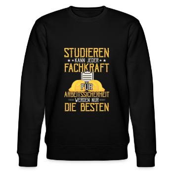 Fachkraft für Arbeitssicherheit die Besten Sifa - Stanley/Stella Unisex Bio-Sweatshirt CHANGER  - Schwarz - Vorne - Nik (191cm) & Marisol (170cm)