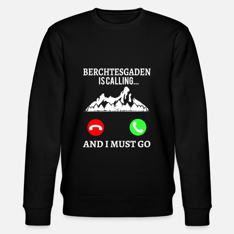 Watzmann Gipfel Berchtesgaden ruft Wandern - Stanley/Stella Unisex Bio-Sweatshirt CHANGER  - Schwarz