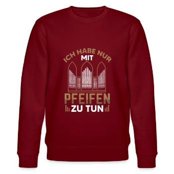 Orgelspieler Orgel Pfeifenorgel Organist - Stanley/Stella Unisex Bio-Sweatshirt CHANGER  - Burgunderrot - Vorne - Nik (191cm) & Marisol (170cm)