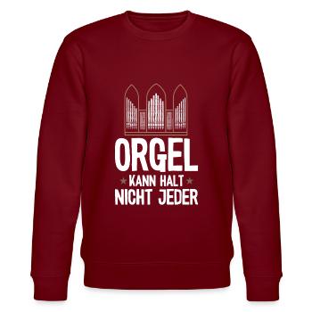 Orgel kann nicht jeder Orgelspieler Pfeifenorgel - Stanley/Stella Unisex Bio-Sweatshirt CHANGER  - Burgunderrot - Vorne - Nik (191cm) & Marisol (170cm)