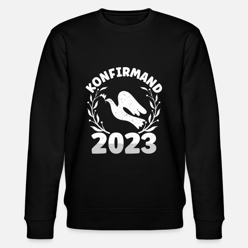 Konfirmation 2023 Konfirmand - Stanley/Stella Unisex Bio-Sweatshirt CHANGER  - Schwarz