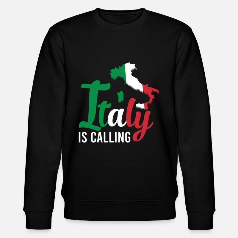 Italien ruft Flagge - Stanley/Stella Unisex Bio-Sweatshirt CHANGER  - Schwarz