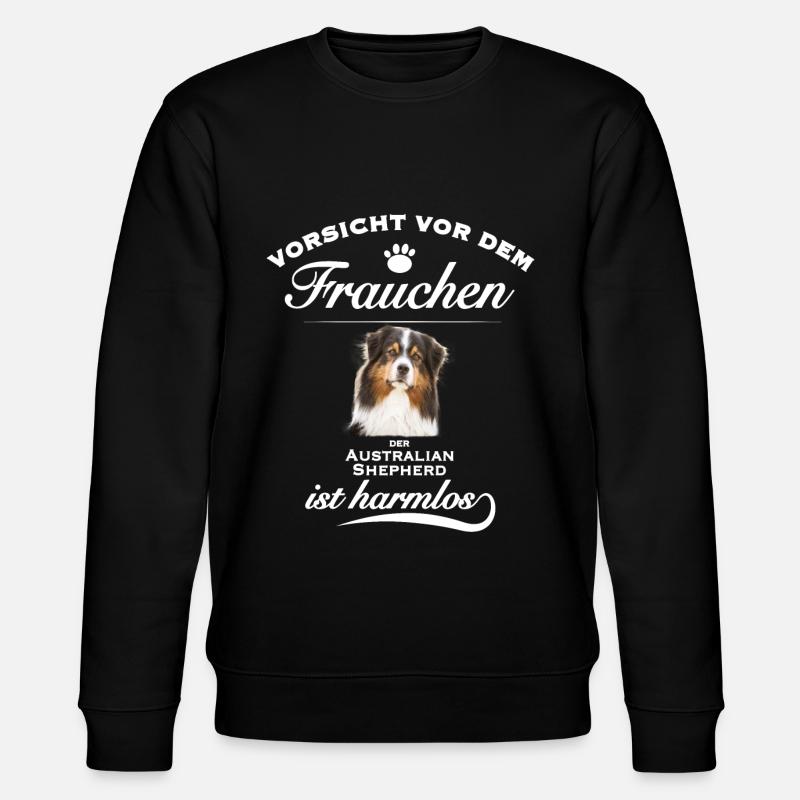 Aussie - Aussie Hund - Australian Shepherd - Stanley/Stella Unisex Bio-Sweatshirt CHANGER  - Schwarz