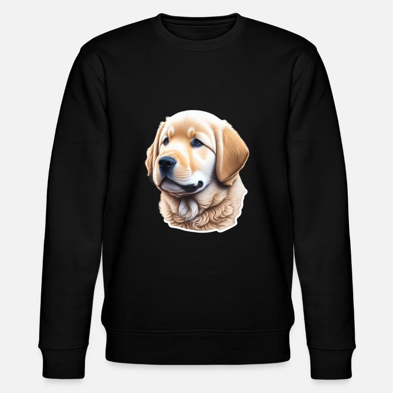 Süßer Golden Retriever Welpe - Stanley/Stella Unisex Bio-Sweatshirt CHANGER - Schwarz